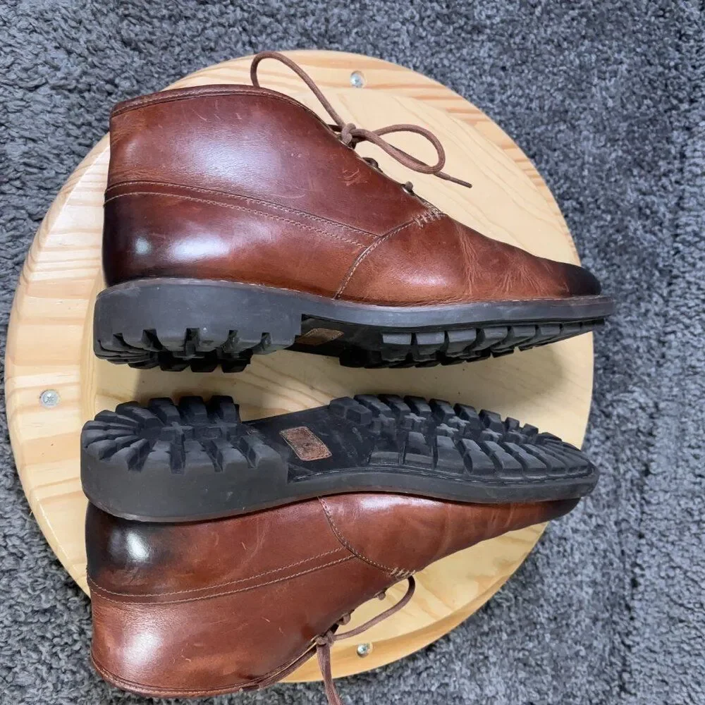 Clarks Montacute Duke Chukka Boots Mens Size 10 Burnished Leather Lace Up Ankle